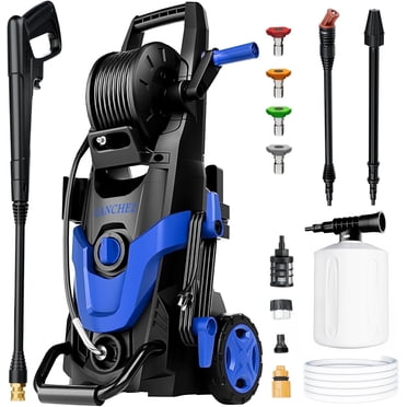 Electric Pressure Washer, 4800PSI 3.2 GPM Power Washer with 6 Quick Connect Nozzles, High Pressure Cleaning Machine with Inlet Hose & Filter&Foam Cannon for Cars/Fences/Driveways/Patios/Home Cleaning