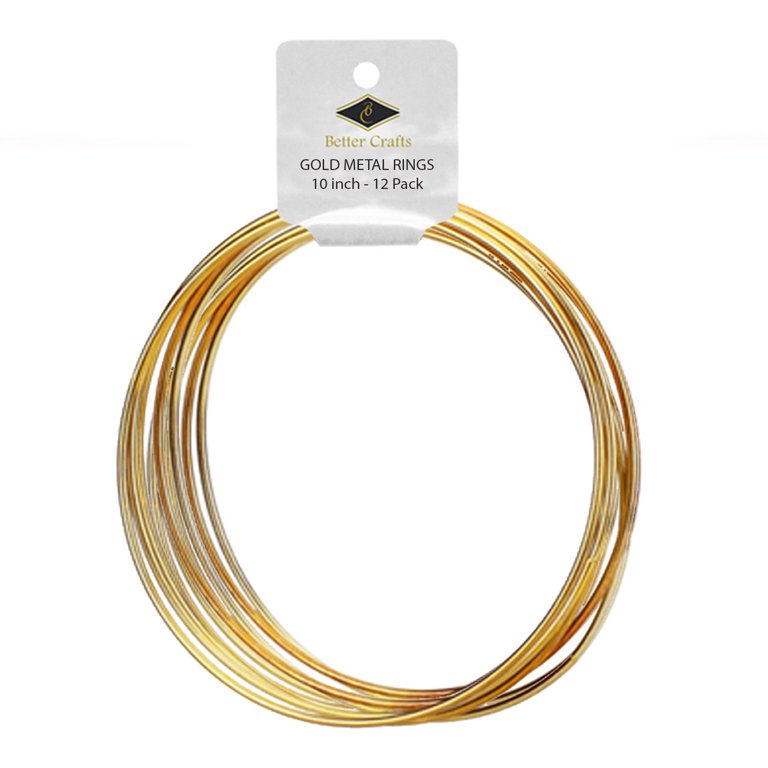 Metal Gold Rings (6 inch, 12 Pack) 