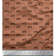 thumbnail image 1 of Soimoi Brown polyester Crepe Fabric Bicycle Transport Fabric Prints By Yard 52 Inch Wide, 1 of 3