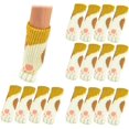 thumbnail image 1 of 16 calcetines para silla con forma de pata de gato para evitar arañazos, gorros para patas de silla para decoración, se adaptan a todas las formas de piernas (impresión amarilla), 1 of 5