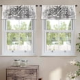 thumbnail image 2 of LALILO Kitchen Curtain Valance Anchor And Coral Reef Line Art Rod Pocket Window Curtain 52"x 18" Set of 2, 2 of 5