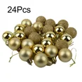 thumbnail image 2 of 24 bolas de Navidad de 3 cm, adornos de plástico para colgar en el árbol de Navidad, para fiestas, bodas, decoración del hogar, 2 of 4