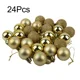 thumbnail image 2 of 24 bolas de Navidad de 3 cm, adornos de plástico para colgar en el árbol de Navidad, para fiestas, bodas, decoración del hogar, 2 of 4