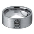 thumbnail image 2 of Gray Spiral Ring Handmade Tungsten Gamer Couple Gift Colorful Initial Jewelry Mom Men Gay, 2 of 7