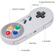 2.4 GHz Wireless Controller for SNES Classic Edition&NES Classic Edition,LUXMO Wireless SNES USB Classic Controller Gamepad for Windows Laptop PC Mac Raspberry PI System(2 Pack)