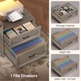 thumbnail image 6 of 76.8" x 72.8" Farmhouse L Shaped Electric Standing Desk with 3 Drawers and Storage Cabinet, 6 of 8