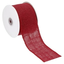 Uxcell 3 Inch Wide 10 Yards Burlap Ribbon, Natural Jute Fabric Crafts Roll Gift Wrapping Red