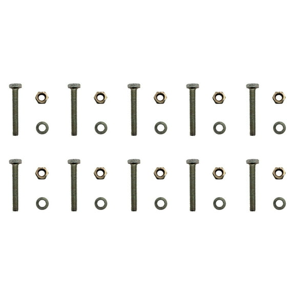 RAParts Pack of (10) Shear Pins w/ Spacers & Nuts Fits John Deere Snow Blowers 301172 Fits Snapper 1501216MA