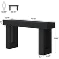 thumbnail image 5 of Farmhouse 63-Inch Wooden Console Table, Black Rectangular Sofa Table Behind The Couch, Sturdy Entryway Table For Entrance, Hallway, Living Room, 5 of 7