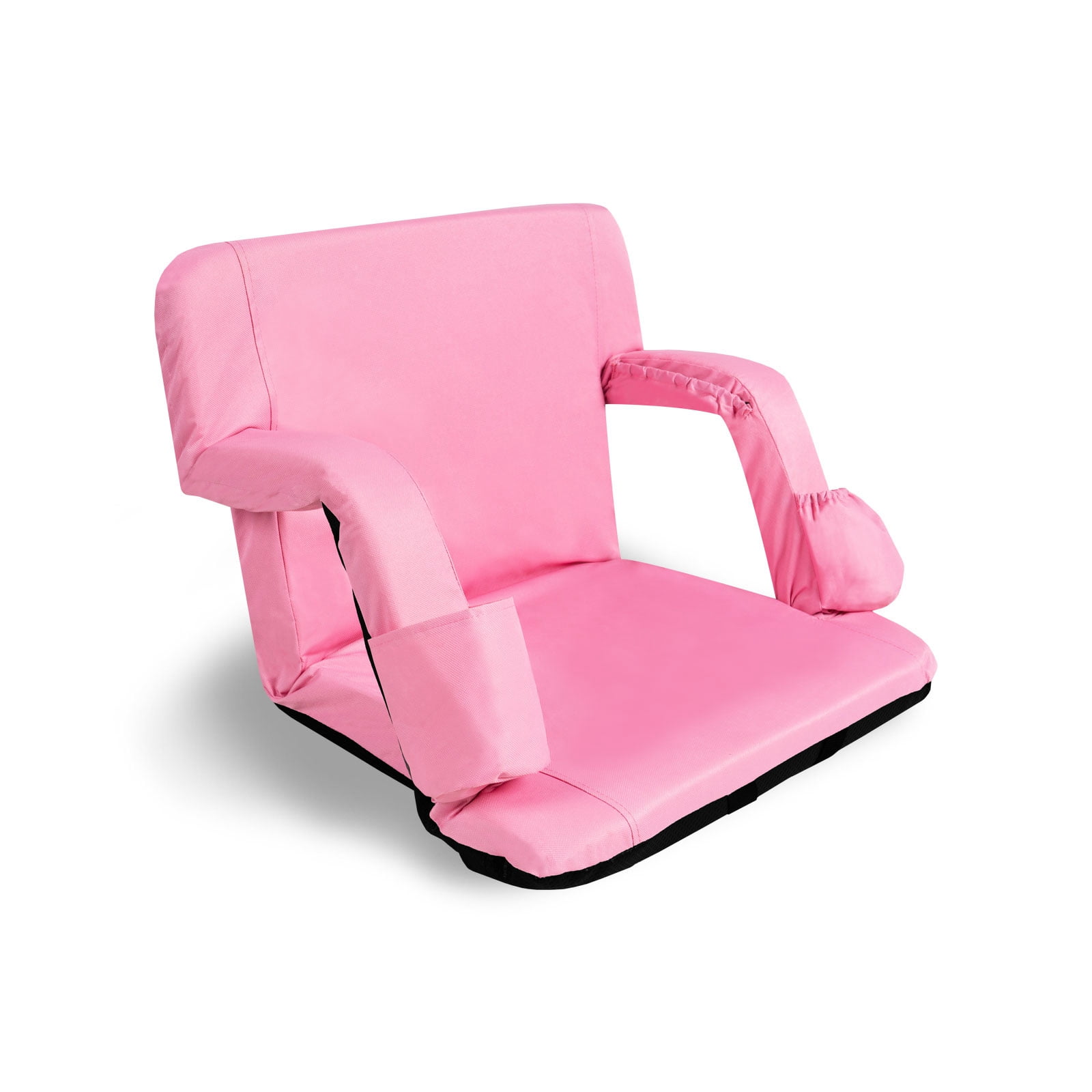 24.4" Wide Stadium Seat For Bleachers With Back Support 6 Reclining