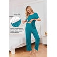 thumbnail image 4 of EKOUAER Women's Maternity Nursing Pajamas Sets Short Sleeve Postpartum Pregnancy Pajama for Hospital Breastfeeding PJS with Pants, 4 of 7