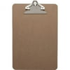 Business Source Standard Metal Clip Clipboard Standard - 6" x 9" - Hardboard - Brown - 1 Each