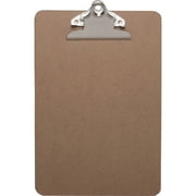 Business Source Standard Metal Clip Clipboard Standard - 6" x 9" - Hardboard - Brown - 1 Each