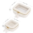 thumbnail image 2 of Bolsa de maquillaje transparente Prite Clear, impermeable, de viaje, color beige, 2 of 6