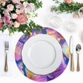 thumbnail image 4 of Ryvnso Conch Seashells Round Plate Mats Dining Table Placemat Set of 4 for Holiday Decoration, 4 of 7