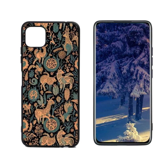 Gothic-dark-Fantasy-Forest-Woodland-plant-4 Phone Case, Degined for Samsung Galaxy A22 5G Case Men Women, Flexible Silicone Shockproof Case for Samsung Galaxy A22 5G