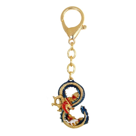 Feng Shui Dragon & Rat Prosperity Number 8 Keychain