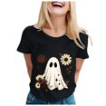 thumbnail image 6 of mgoYE Halloween Tshirts Women Plus Size Halloween Shirts Crew Neck Loose Tee Tunic Tops Womans Shirts(Black,S), 6 of 8