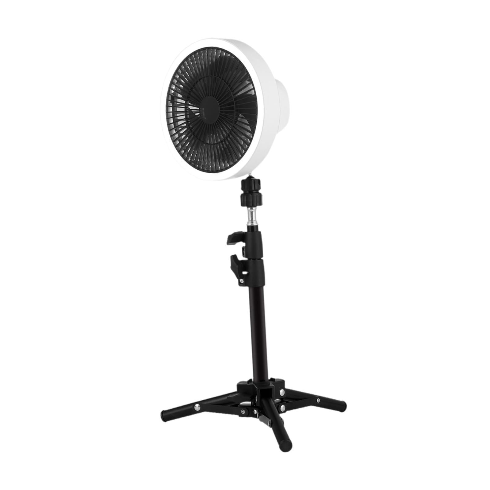 Tongina Tent Fan Camping Fan Tripod Table Fan Hanging Fan Lantern Desk Fan Tripod Fan for Camping Office Bed Bedroom Car White
