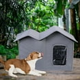 thumbnail image 1 of Refugio plegable para mascotas, casa al aire libre para mascotas, tela Oxford resistente a la intemperie, casa impermeable para perros, casa para , gris, 1 of 8