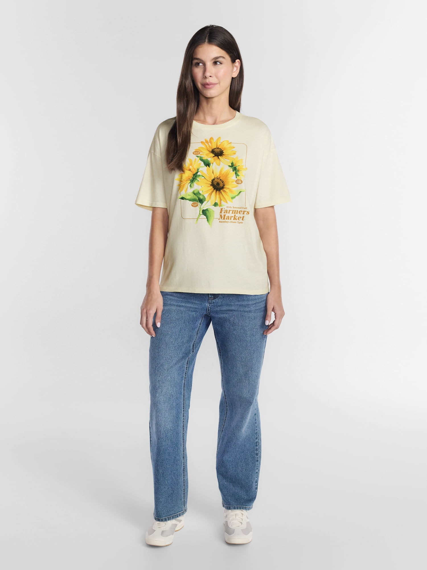 Women's Farmers Market Graphic Seasonal Fall Tee, from Positivitees, Sizes S-4X