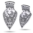 thumbnail image 2 of Yoodem Scarf 2pc Unisex Rave Bandana Neck Gaiter Tube Headwear for Women Men Face Scarf White One Size, 2 of 3