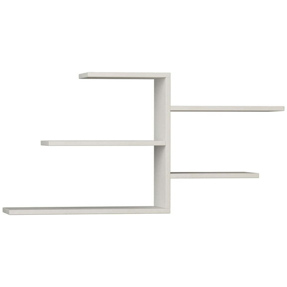 Ada Home Decor Furniture 42.13" 4 Tier White Woodard Modern Wall Shelf