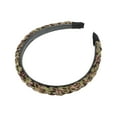 thumbnail image 4 of Unique Bargains 1 Pc Headband Cable Knit Hair Accessories for Women Coffee Color Green, 4 of 5