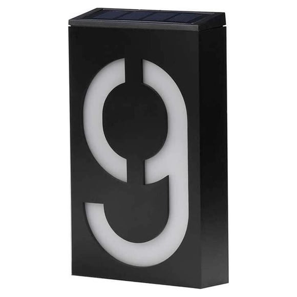 Advancent Señal de placa de puerta Solar Digital, lámpara desenchufada de gran tamaño, iluminación de tienda, adornos Led, paisaje, casa de Iluminación y accesorios Número 9