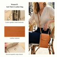 thumbnail image 6 of Touchscreen Phone Crossbody Bag for Women, Blocking Leather Cell Phone Purse with Clear Window, Small Crossbody Wallet with Adjustable Strap for Travel Shopping-Brown, 6 of 6