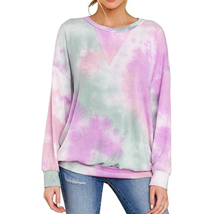 Tie dye crew neck sweatshirt womens Clearance