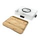 thumbnail image 2 of Caja de charcutería, tabla de queso de pizza, plato de madera, rectángulo con tapa práctica por servicio de servicio de paneles para el pan de las ver Estilo 1, 2 of 9