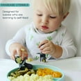 thumbnail image 3 of Grabease Baby Spoons Baby Led Weaning Supplies Baby Utensils Baby Spoons Self Feeding, BPA-Free & Phthalate-Free for Baby & Toddler, 1 Set, Navy, 3 of 10