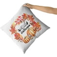 thumbnail image 3 of Fall Pumpkin Pillow Covers 18x18 Inch Set of 2, Hello Autumn Maple Leaf Wreath Throw Square Cotton Cushion Cover for Home Couch Sofa Patio Bedroom Livingroom (lzzlzz9230718787PQC86), 3 of 6
