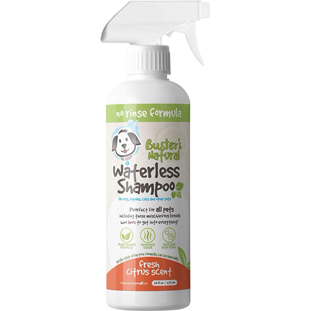 Buster's Natural Waterless Fresh Citrus Scent Shampoo for Dogs, Puppies