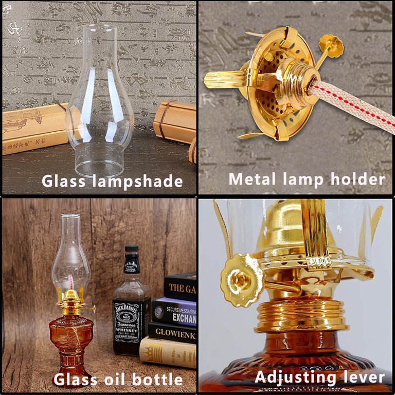 Hurricane Lamps for Indoor Use , Oil Lamps Outdoor Vintage Clear Glass ,  Indoor Oil Lamp for Indoor Use -JYT12 ,D
