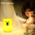 thumbnail image 3 of Luz nocturna de koala grande para habitación infantil, luz nocturna para bebé, luz LED nocturna para niños, 9 colores, luz nocturna de silicona para bebé, regalo para bebé (control remoto + atenuación, 3 of 5