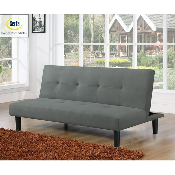 Serta Easton Casual Convertible Futon In Microfiber Dark Grey 337281806 Com Serta Easton Casual Convertible Futon, Serta Corey Convertible Futon Sofa Bed Cover