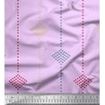 thumbnail image 1 of Soimoi Purple Modal Satin Fabric Dotted Jamdani Decor Fabric Printed Yard 42 Inch Wide, 1 of 1