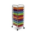 Seville Classics 10Drawer Organizer Cart, Pearlized Multicolor