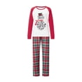 thumbnail image 2 of Michellecmm Christmas Family Pajamas Matching Set Snowman Print Raglan Sleeve Tops and Elastic Plaid Pants Loungewear Soft Sleepwear, 2 of 10