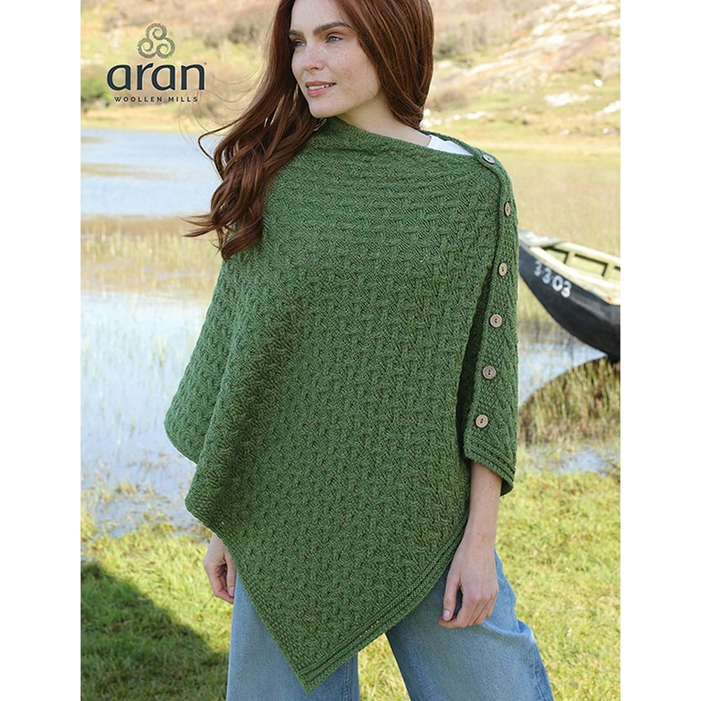Aran Woollen Mills - Aran Woollen Mills Women's Merino Wool Buttoned ...