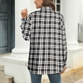 thumbnail image 4 of Womens'Autumn and Winter Fashion Plaid Jackets Plus Size Stylish Vintage Casual Long-sleeved Plaid Jacket, 4 of 4