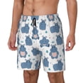thumbnail image 1 of Fotbe Cute Hippos Traje de Baño para Hombre – Shorts de Natación de Secado Rápido con Forro y Bolsillos-3X-Large, 1 of 6