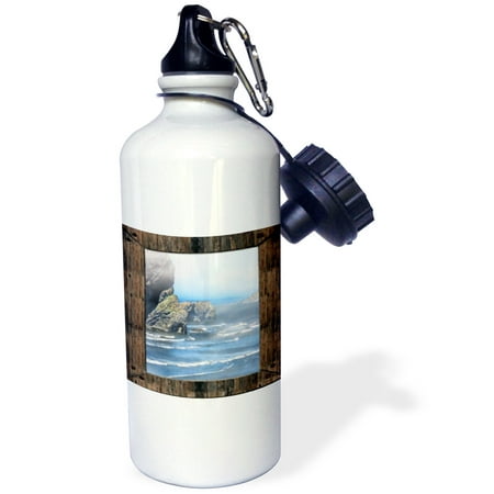 3dRose Golds beach Oregon Coast, Sports Water Bottle, (Best Places To Camp Oregon Coast)