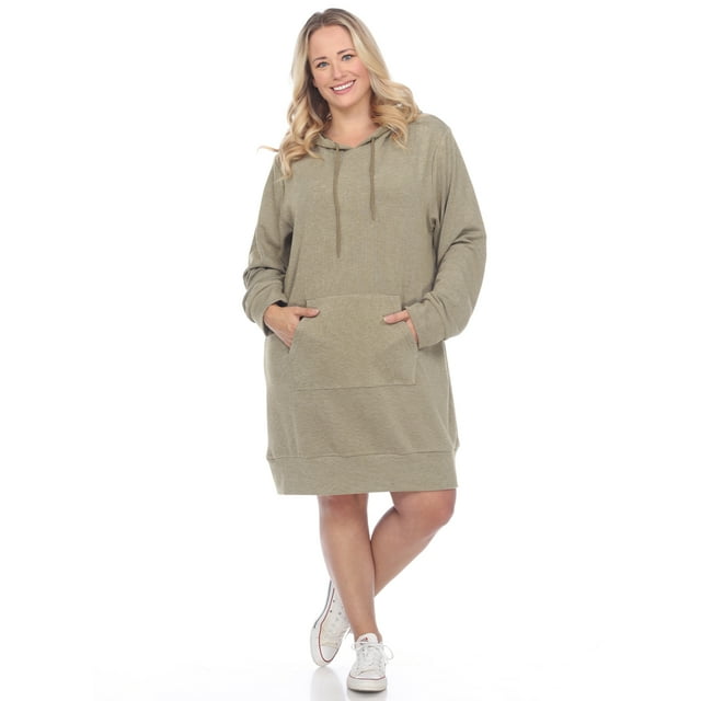 White Mark Robe Chandail à Capuchon pour Femmes