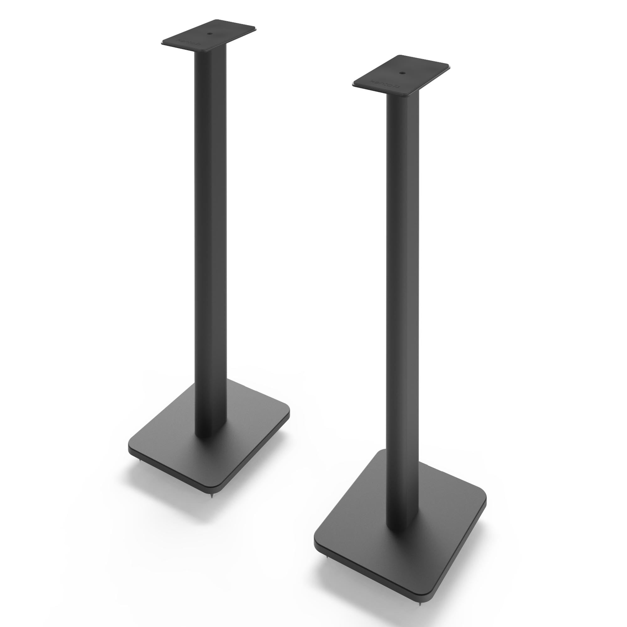 Kanto YU4MB YU4 Matte Black Powered Speakers with Bluetooth, Pair, with Pair of SP32PL 32" Floor Speaker Stands, Black