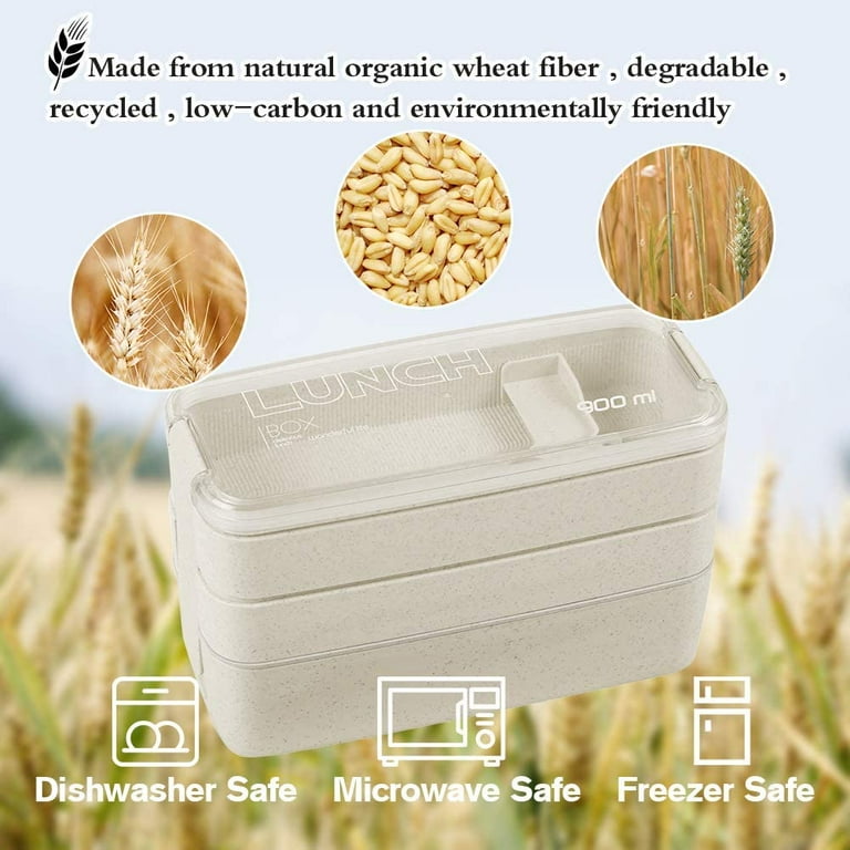 Portable Bento Box Microwave Safe Plastic BPA Free Lunch Box With