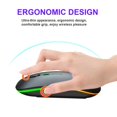 thumbnail image 2 of Wireless Optical Mouse M40 2.4G Colorful Luminous Rechargeable Mute Ultra-thin for PC Notebook Desktop Office white, 2 of 5