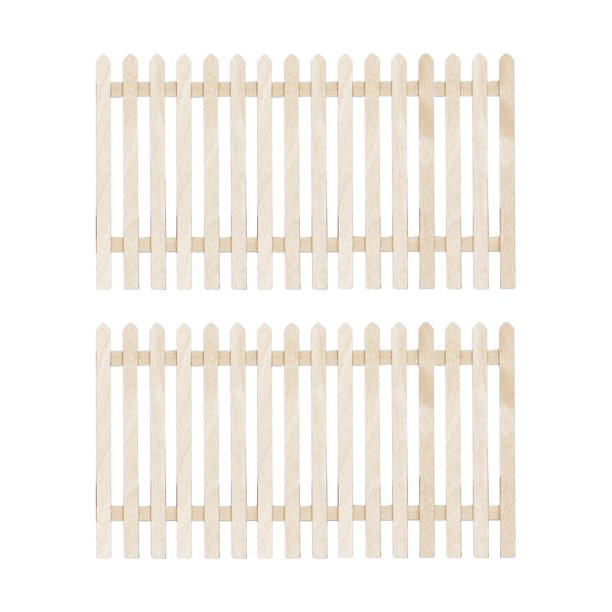 ColoMX 2 unids Mini Casa Cerca de madera Modelo Adorno Mini House Props Cuadro Miniatura Decorativa